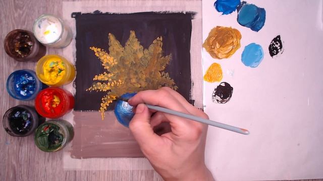 Как нарисовать цветы на 8 марта. Рисуем букет цветов. Мимоза. смотреть онлайн