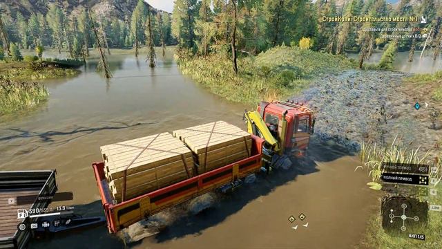 SnowRunner-Моды-Tatra Phoenix-Rng3rs Trailer Pack-Карта Предгорье Саяна-Перевозка грузов-Часть 6 смотреть онлайн