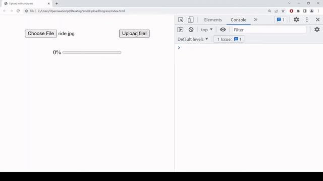 Axios upload progress with progress bar tutorial смотреть онлайн