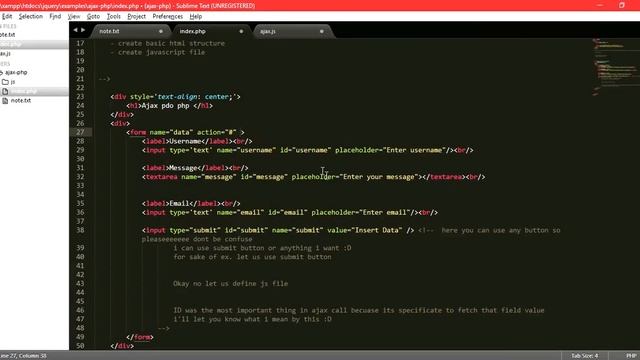 Insert data with pdo+ajax+jquery in php part-3 смотреть онлайн