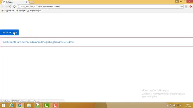 Bootstrap 4 Dersleri 32 - Collapse смотреть онлайн