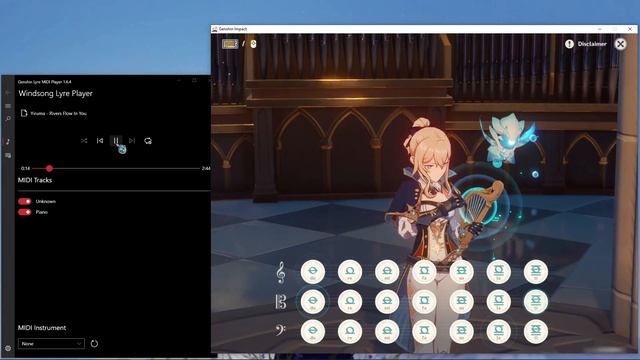 【No install】 Windsong/Vintage Lyre Auto Player + Piano Sheet & MIDI Instruments 【Genshin Impact】 смотреть онлайн