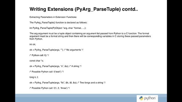 Extending Python Session 2 смотреть онлайн