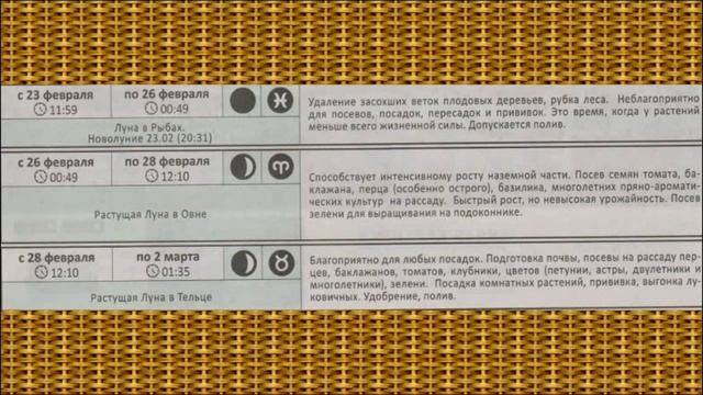 ЛУННЫЙ КАЛЕНДАРЬ САДОВОДА НА ЯНВАРЬ ФЕВРАЛЬ ДЛЯ УРАЛА И ЗАПАДНОЙ СИБИРИ смотреть онлайн