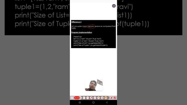 Tuple in Python with examples and the difference between Tuple and list for class XI CBSE Board смотреть онлайн
