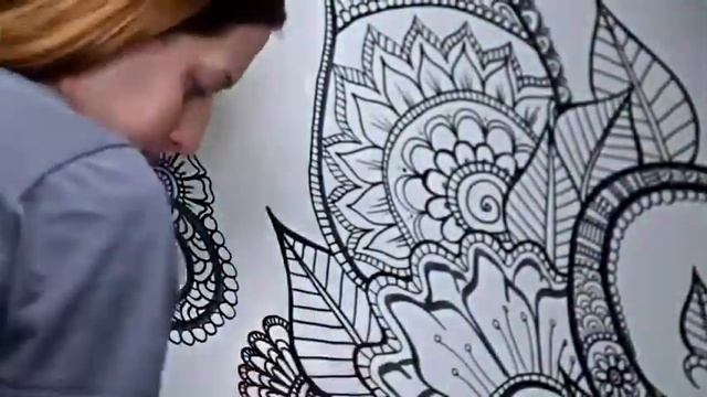 Узоры на стене перманентным маркером смотреть онлайн