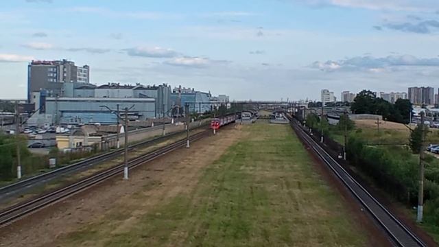 Отправление электрички со ст. Купчино на Витебский вокзал. 19 июля 2021. смотреть онлайн
