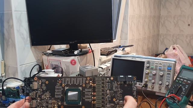 Asus RTX2070 Turbo 8gb. Особенность диагностики. смотреть онлайн