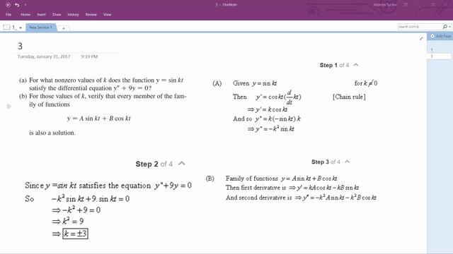 y = A sin kt + B cos kt смотреть онлайн