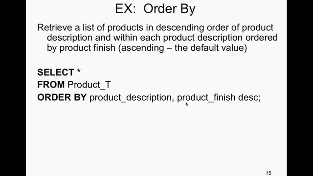 SQL Introduction To Select, From and Where Clauses смотреть онлайн