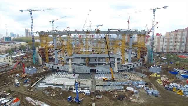 октябрь 2016 Ход реконструкции Центрального стадиона в Екатеринбурге смотреть онлайн
