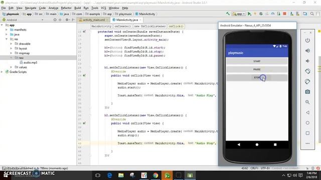 How to add mp3 player in android studio | Tutorial 13 смотреть онлайн