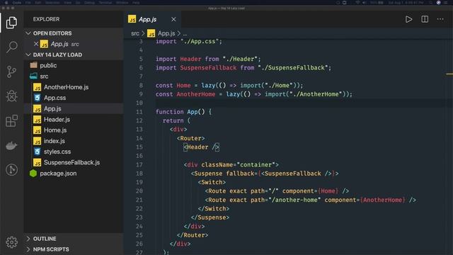 React Lazy Loading of Componenets #routing #64 смотреть онлайн