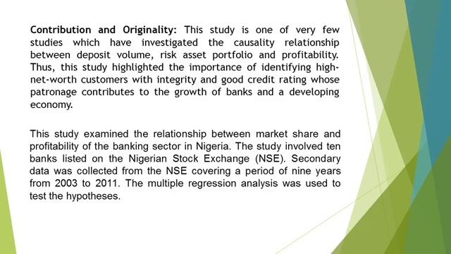 Market Share and Profitability Relationship A Study of the Banking Sector in Nigeria IJBEM 38 103 1 смотреть онлайн