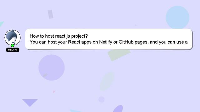 How to host react js project? смотреть онлайн