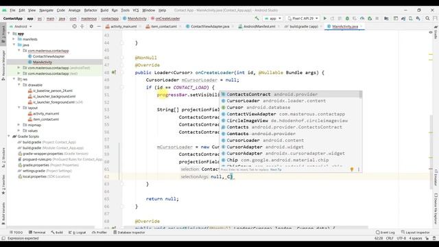 Background Task - Retrieve Contacts List Using CursorLoader смотреть онлайн