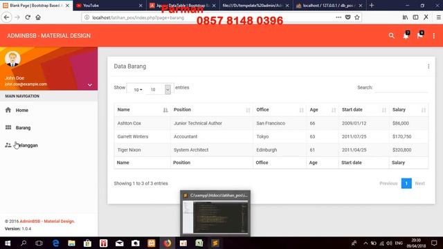 part 2 tutorial membuat aplikasi POS (point of sale) dengan php mysqli dan bootstrap смотреть онлайн