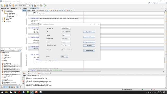 Java Swing İle Veritabanı İşlemleri #7 JAVA FORM TEMİZLEME смотреть онлайн