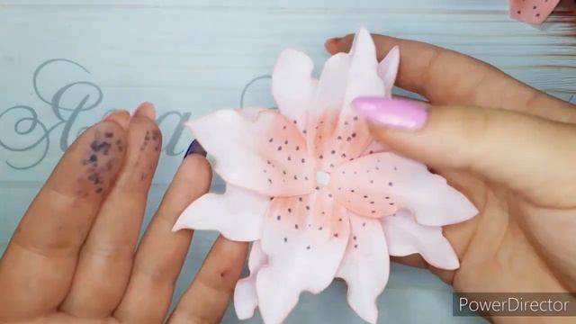 Лилия из фоамирана без молда и утюга , изделия своими руками, Яна Чорней смотреть онлайн