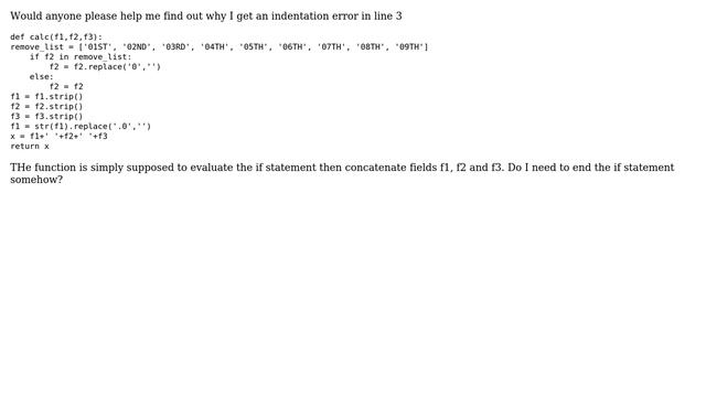 GIS: Debugging Indentation error on Python Parser of ArcGIS Field Calculator? смотреть онлайн
