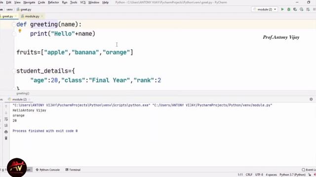 Easy explanation of User defined Modules| Built-in Modules in Python #profantonyvijay #python смотреть онлайн