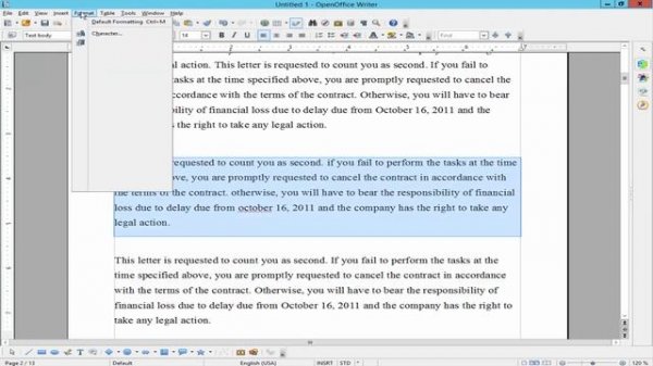 How to Text Change Case in Apache OpenOffice Writer