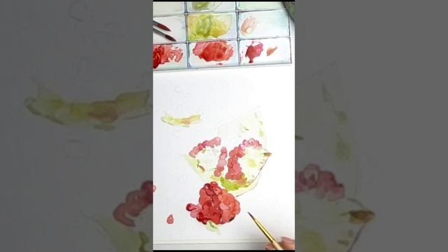 Как нарисовать ГРАНАТ акварелью смотреть онлайн