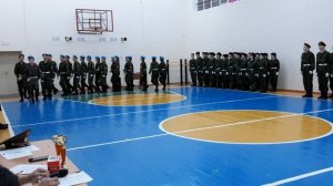 Смотр строя и песни, посвященный  Дню защитника Отечества. Команда 11 класса