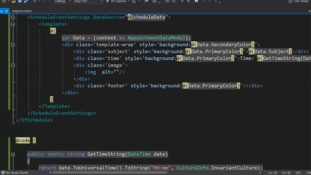 Customize Events Using Templates in Blazor Scheduler смотреть онлайн