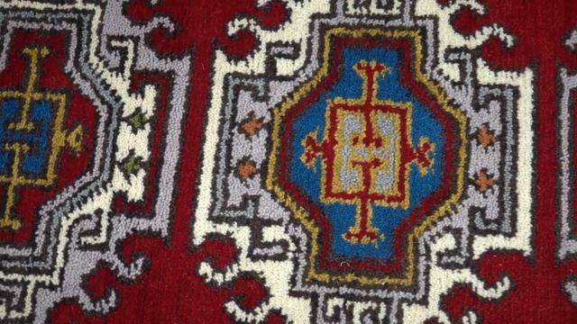 Hand Knotted traditional Kazak Rust and Ivory Traditional Armenian Rug | KZA3 смотреть онлайн