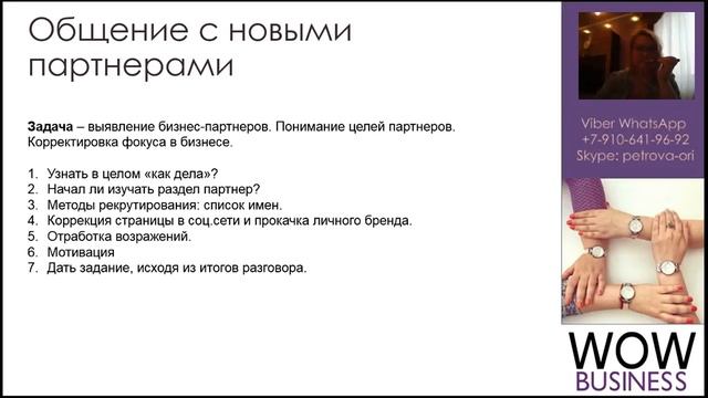 Работа знакомство с партнерами команды Мастер класс от директора Марина Успенская смотреть онлайн