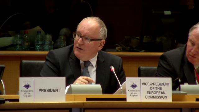 Frans Timmermans - 115th plenary session - European Committee of the Regions смотреть онлайн
