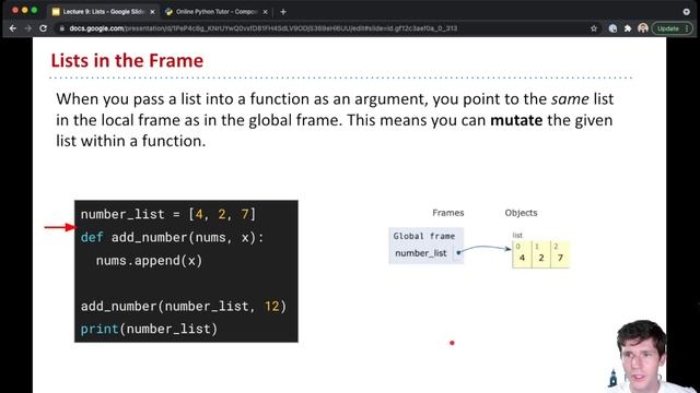 CSCI100: Lecture 9.4 - Lists in the Frame смотреть онлайн