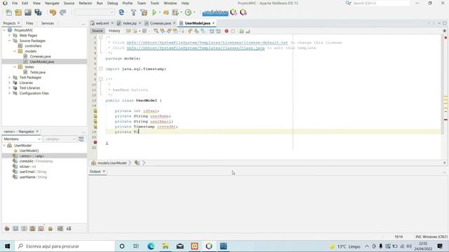 Projeto MVC Java 05 - Criação da Class Model User смотреть онлайн