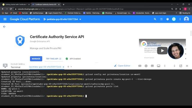 Getting started with Certificate Authority Service: Qwik Start|Learn To Earn Cloud Security Level 1 смотреть онлайн