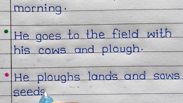 10 Lines On Farmer In English Writing | Essay On Farmer In English | Farmer Essay Writing | смотреть онлайн