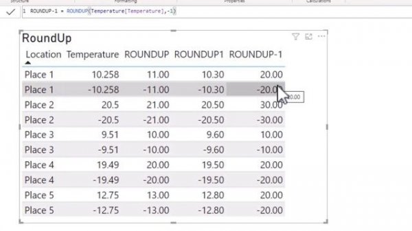 Power BI - DAX ROUND ROUNDUP ROUNDDOWN MROUND expressions for rounding figures