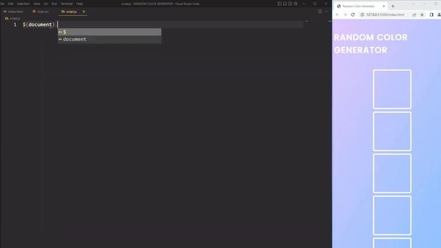 How to Create a Random Color Generator in HTML CSS & JAVASCRIPT смотреть онлайн