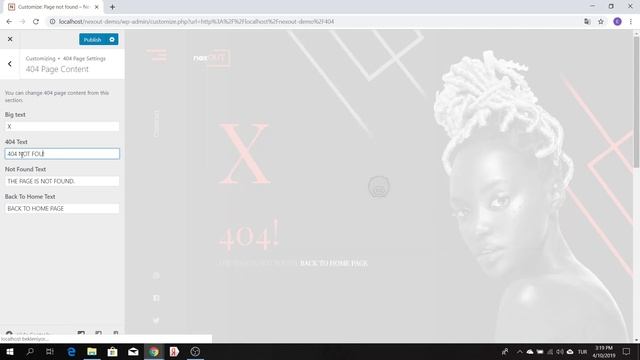 11.Customizer 404 Page Settings (Nexout WordPress Theme) смотреть онлайн