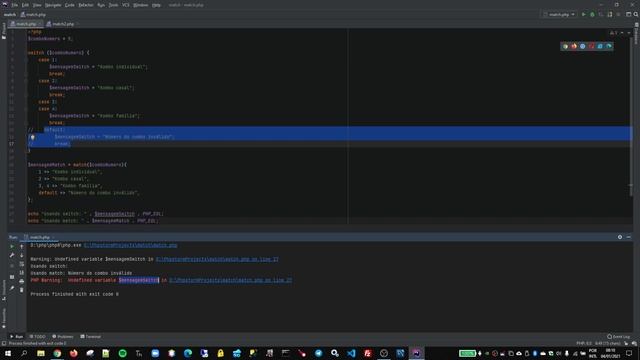 Expressão MATCH - PHP 8 смотреть онлайн