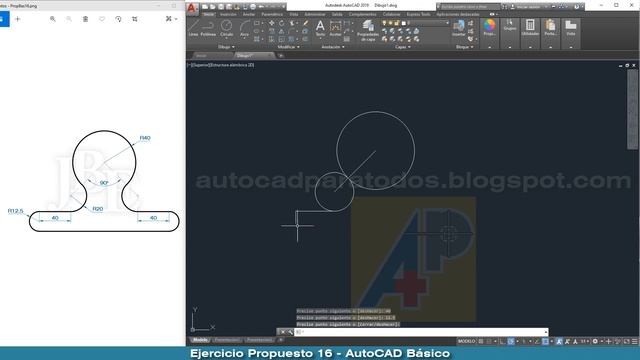 AutoCAD Básico - Solución Ejercicio Propuesto 16 смотреть онлайн