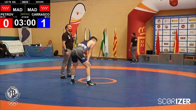 Mat 3 - 1/2 - 74kg - LO - PETROV MENDO, DANIEL (MAD) CARRASCO GIL, ADRIAN (MAD) смотреть онлайн