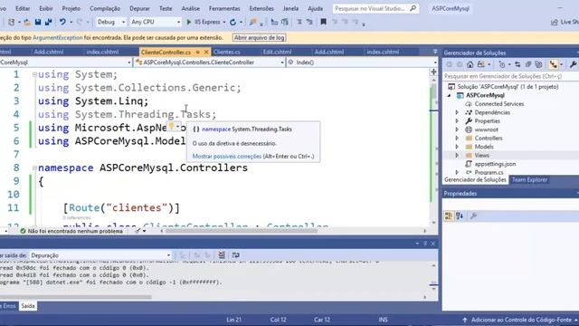 ASP NET CORE Mysql - Aula 01 - Sistemas WEB C# смотреть онлайн
