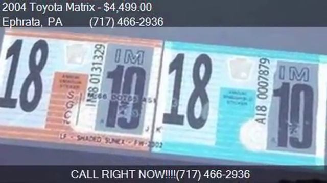 2004 Toyota Matrix XR 4dr Wagon for sale in Ephrata, PA 1752 смотреть онлайн