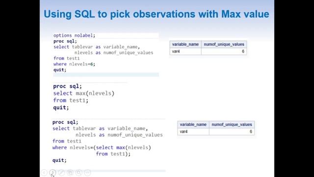 Finding which variable has most number of unique values in SAS смотреть онлайн