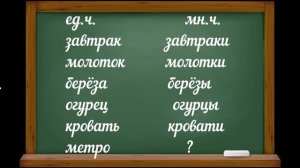 Изменение имен существительных по числам