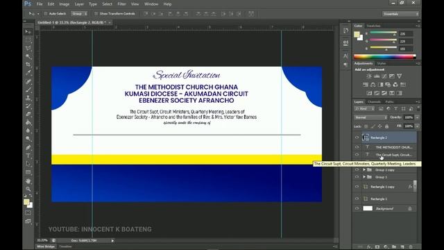 How To Design PASTOR SEND OFF/FAREWELL SERVICE Invitation | Photoshop Tutorial смотреть онлайн