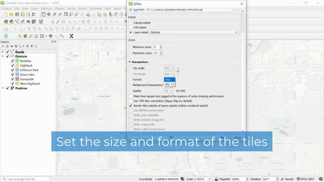 QTiles – Create raster tiles from a QGIS project смотреть онлайн