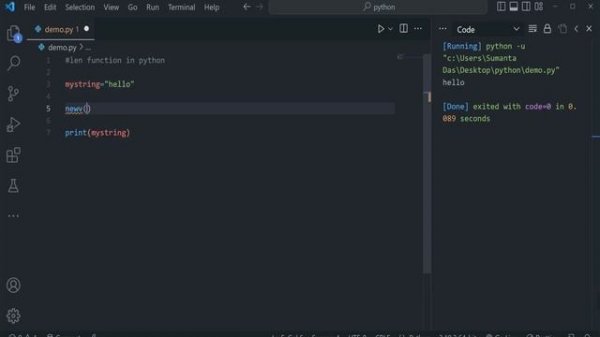 python string len function | python string functions