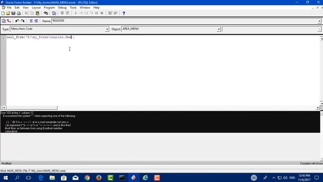 37- Oracle forms Menu |popup menu | اوراكل فورمز القوائم смотреть онлайн